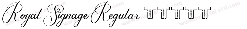 Royal Signage Regular字体转换